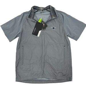 Dallas Cowboys Nike Golf Mens Light Weight Gray 1/4 Zip Pullover NFL Logo S New